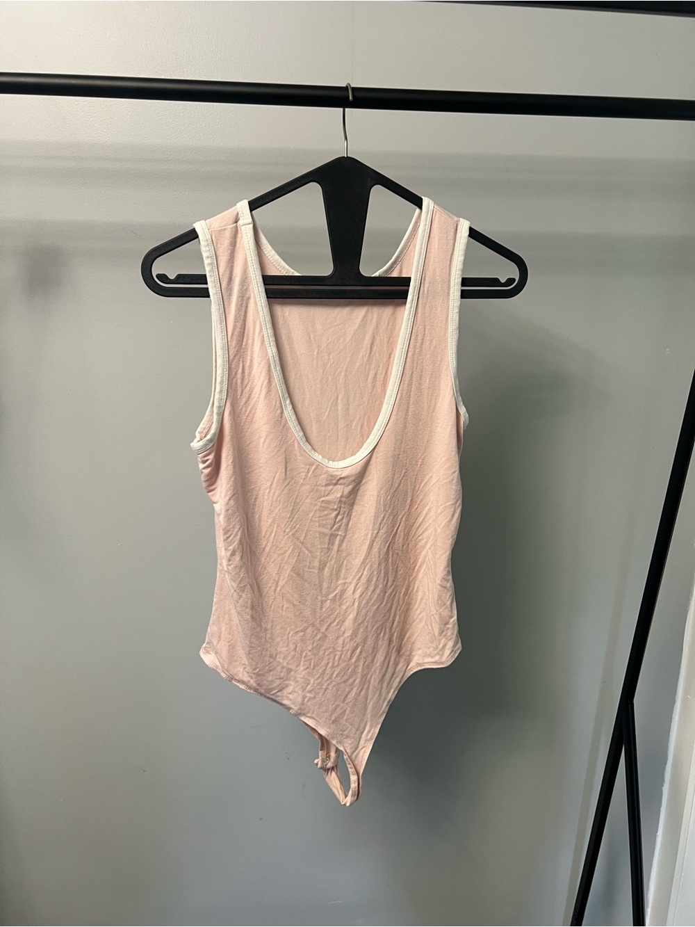 Women’s Light Pink Scoop Neck Bodysuit - Classic Tank Style